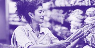 Woman Shopping for Vegetables