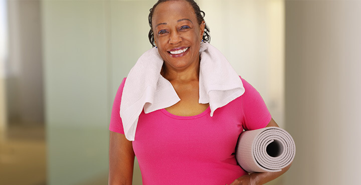 African American Woman Completing Workout