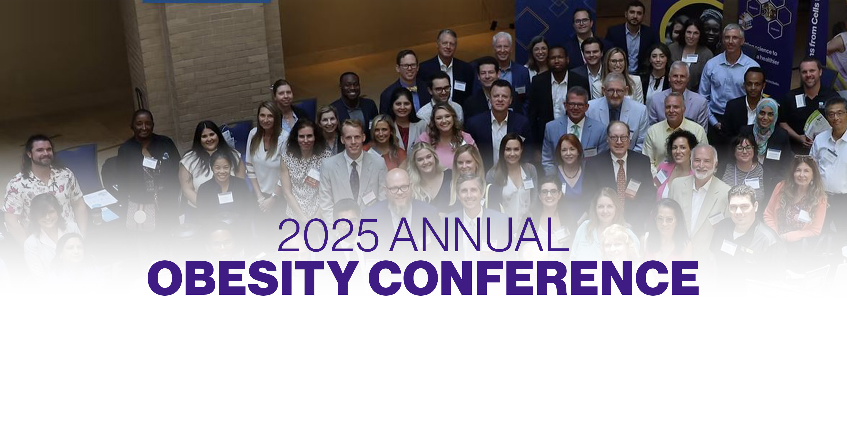 An overhead photo of a gathering of last year's participants in the Louisiana Obesity Conference