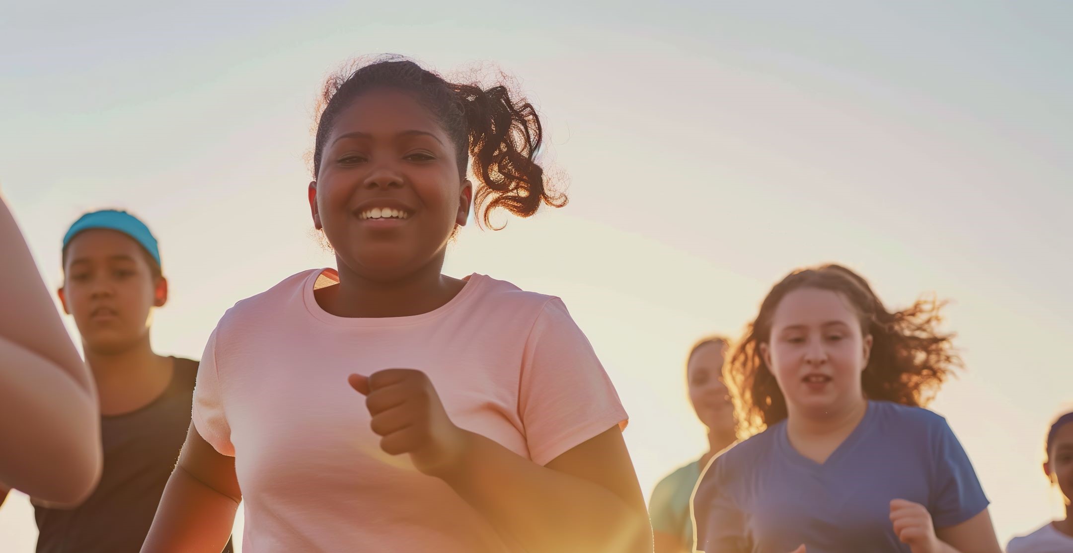 Kids jogging